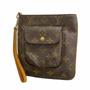 LOUIS VUITTON Authentic Brown Monogram Clutch Bag